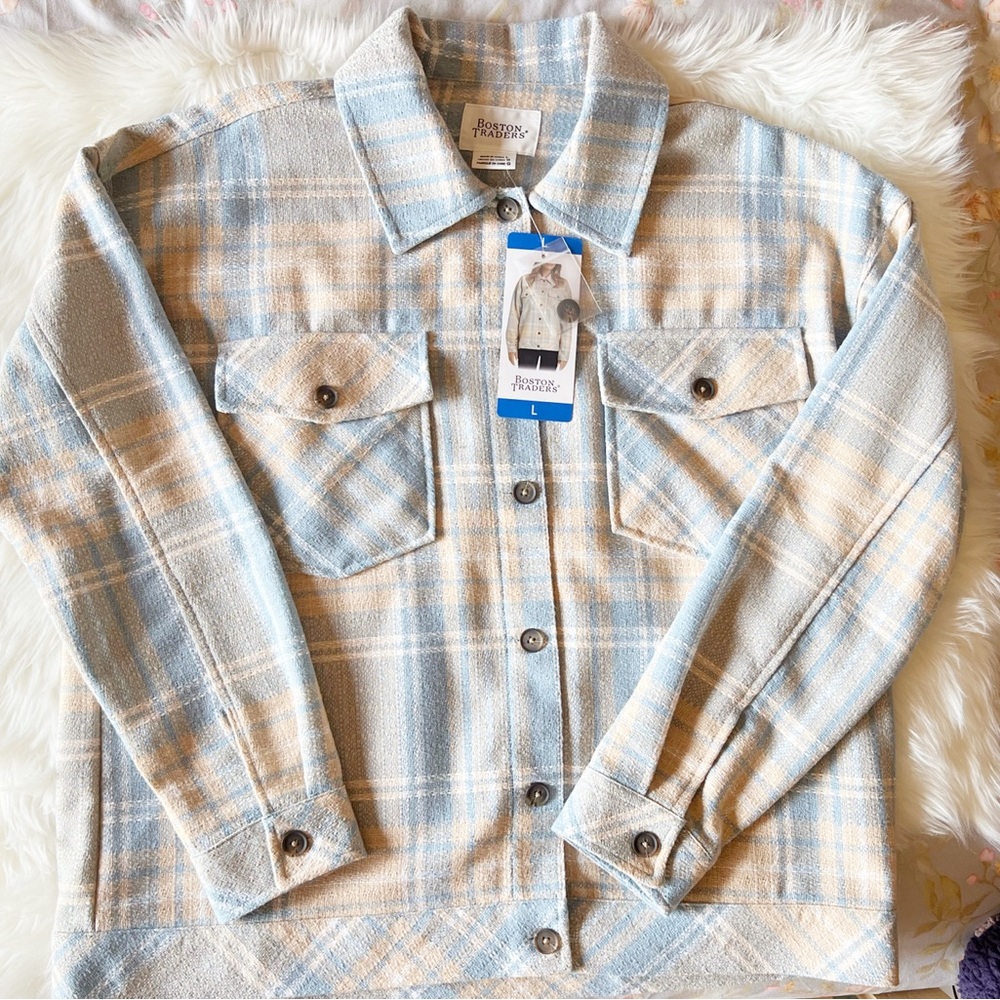 Women’s Boston Trader Shirt Jacket Sz L. New